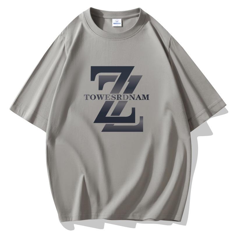 Z-Muster Herren Übergröße Locker Kurzarm T-Shirt 100% Baumwolle