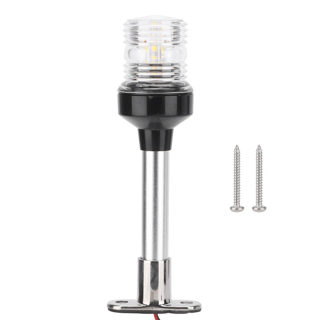 8in Sailing Signal Light DC12V 24V 5W 360 Degrees  All Round LED Anchor Stern Lamp IP66 White for Boat