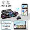 4 Channel 1080P Car DVR WiFi GPS 4 Lens 170 Degree with Rear Camera Dash Cam Dual 8 Infrared Light Night Vision Car Camera
