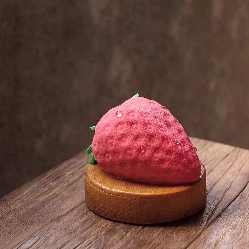 Erdbeermousse Kuchen Silikonformen - Französisches Gebäck & Mini Reiskuchen Schokoladenformen