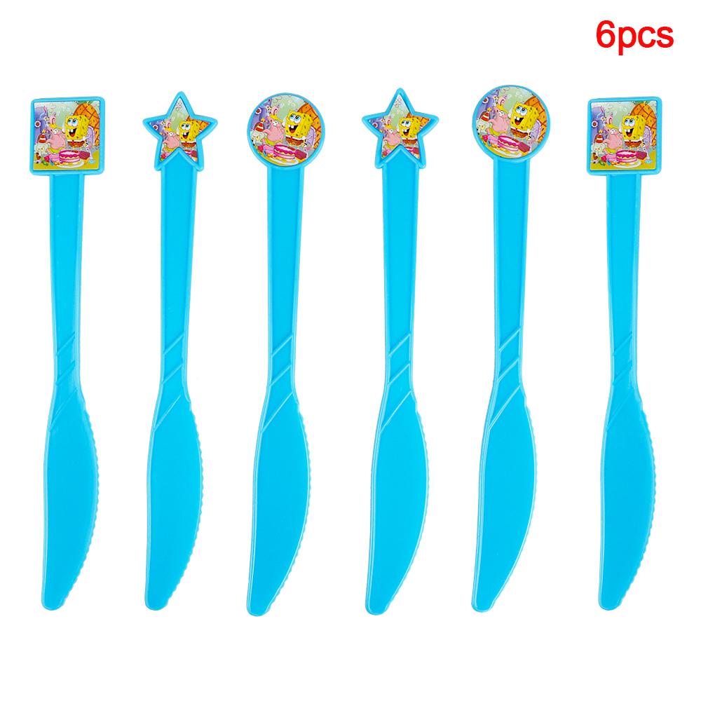 Cartoon SpongeBob Birthday Party Themed Disposable Tableware Balloon Set Party Hat Mask Napkin Horn Banner Backdrop Baby Shower
