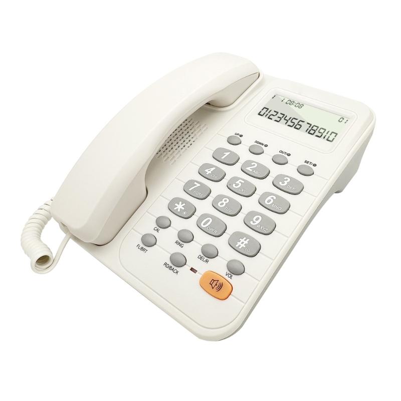 

TX~T2029CID Home Landline Fixed Telephone Desk Phone with Caller Identification Corded Phone Noise Reduction Speed Dial белый