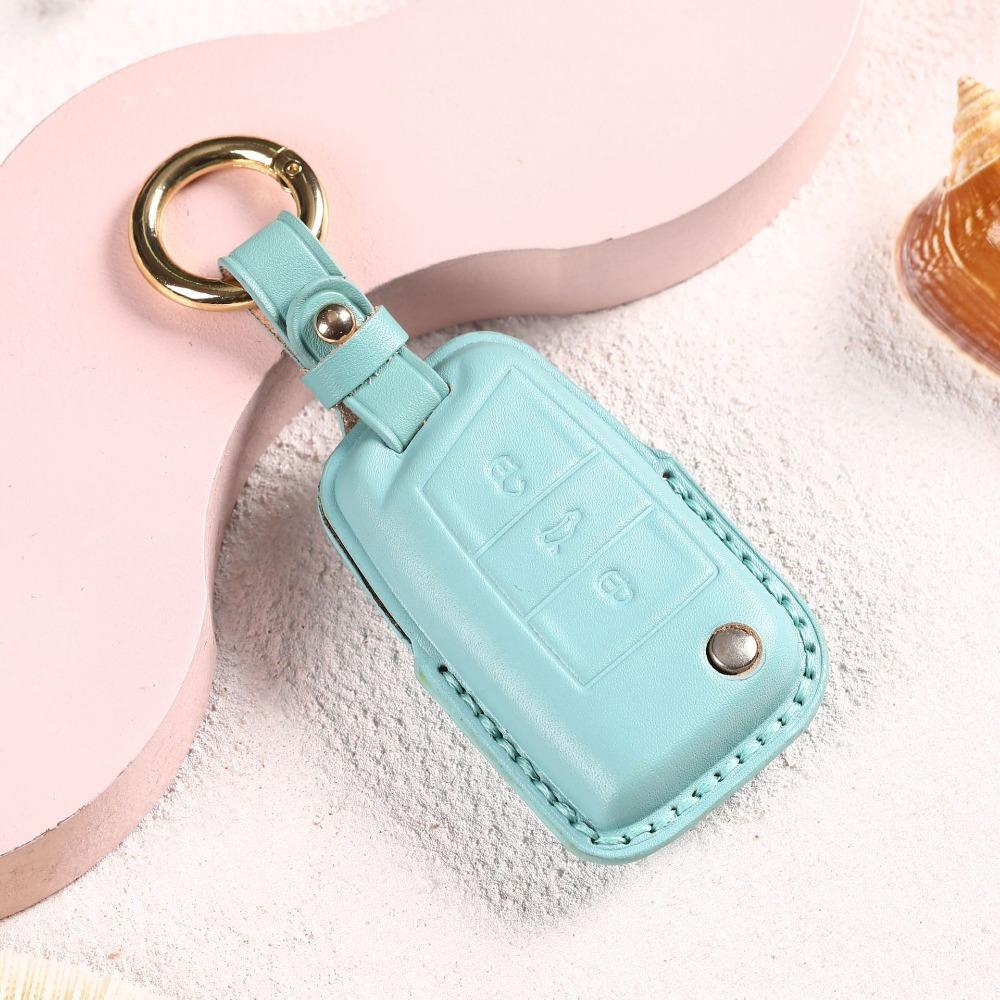 

Leather key cover is suitable for mass key cover women s cute texture fashion car key cover bag.