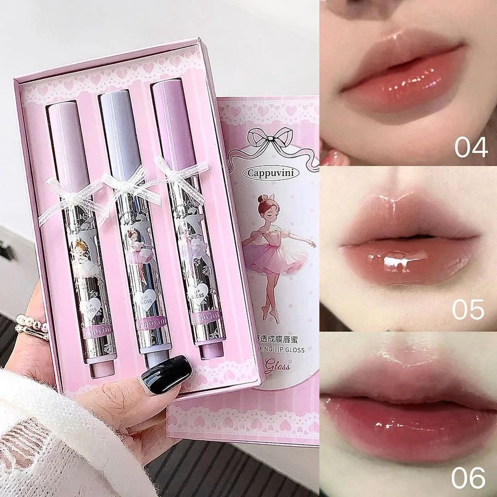 Halo-dyeing Tinted Lip Gloss Crystal Jelly Moisturizing Waterproof Mirror Water Glass Lip Gloss Transparent Cosmetics Gift