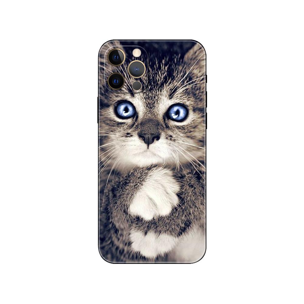 

Черный чехол из ТПУ для iPhone 5 5S SE 2020 6 6S 7 8 plus x 10 XR XS 11 12 13 mini pro MAX задняя крышка волк собака кошка лев тигр животное iphone 13pro MAX