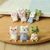 3 Cute Little Fresh Cute Pink Piggy Green Frog Blue Kitten Clothing Accessories Fabric Brooch Woman