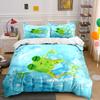 Swimming Frog Art Set Soft Comfortable Duvet Cover Bedding Set Included 1*Duvet Cover & 2*Pillowcases, Gift