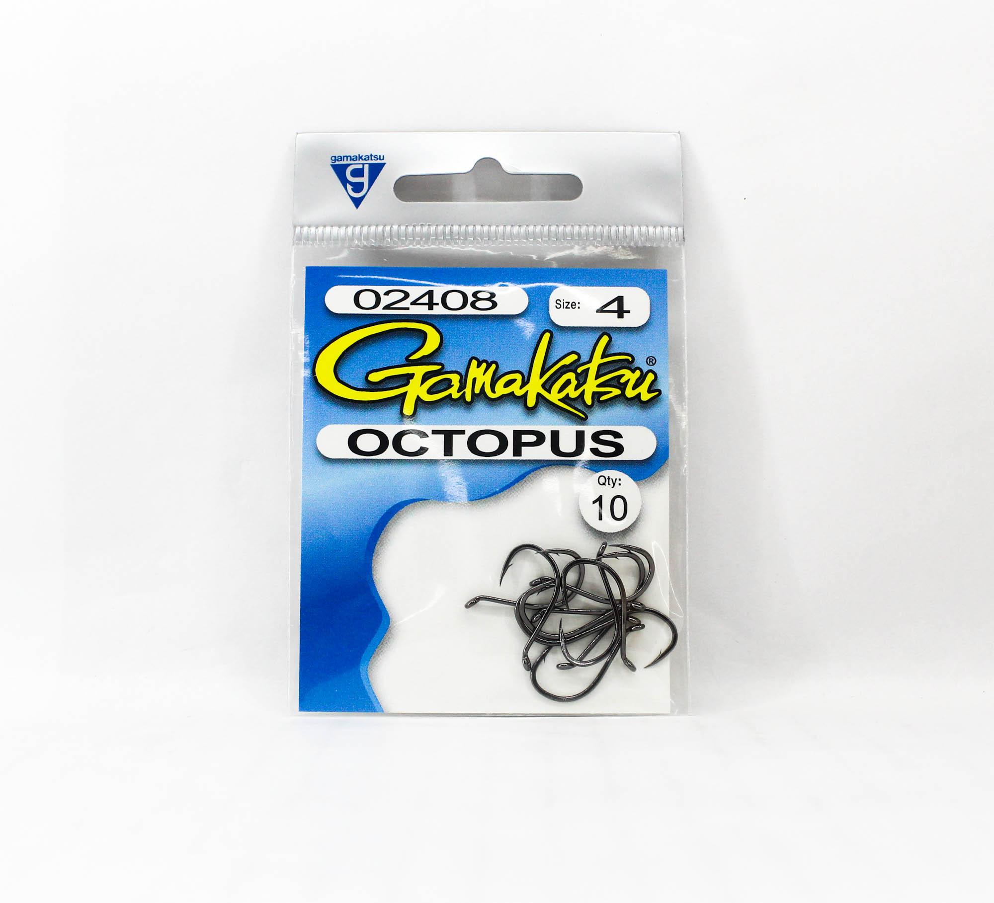 

Gamakatsu 02408 Octopus NSB Hook Size 4 , 10 per pack (5055)