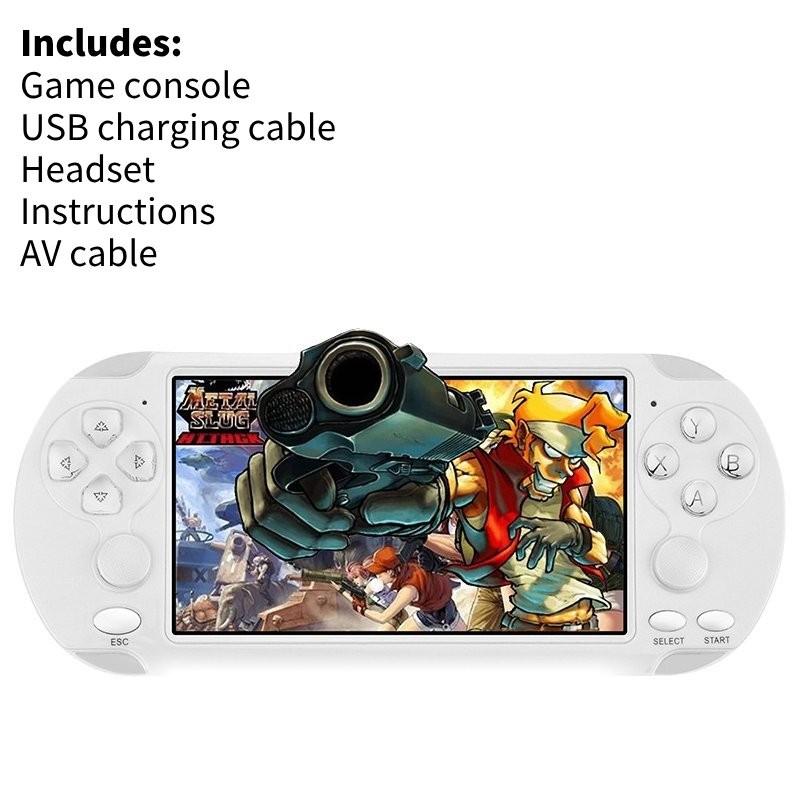 Nostalgic 5.1 Inch Dual Joystick X9-s Handheld Game Console With 128 Bit Rpg Games