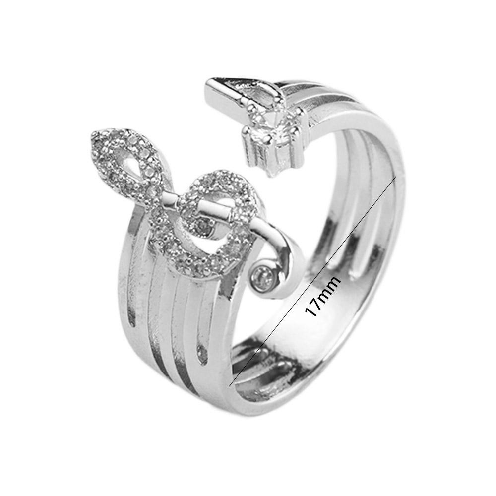 Korean Style Rings Jewelry Accessories Finger Buckle Women Jewelry Music Note Rings Geometric Rings