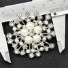 Fashion Accessories Wedding Dress Women Flower Brooches Pins Crystal Rhinestone Jewelry Pearl