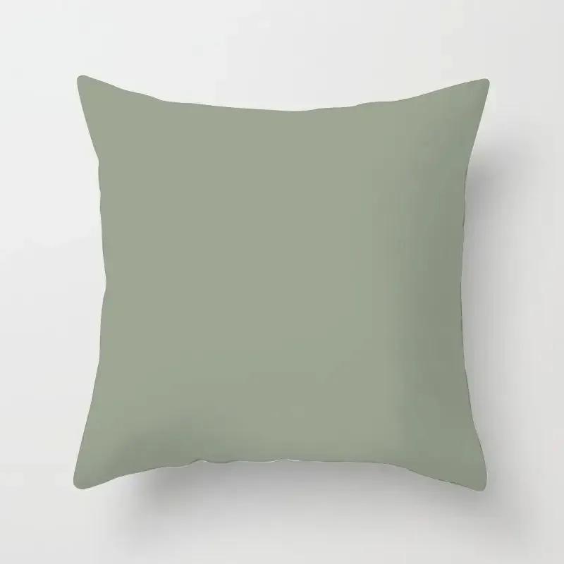 Fresh Green Geometric Pillow Cover - Modern Artistic Pattern In Soft Polyester for Living Room & Bedroom