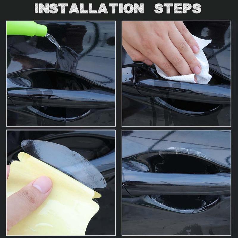 Autotürgriff Transparenter Schutzaufkleber Autotürschale Kratz- und kollisionssicherer unsichtbarer Schutzfolienaufkleber