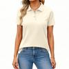 Women's Fashion Casual Lapel Short Sleeve Color Shirt Women's Button Up Tops