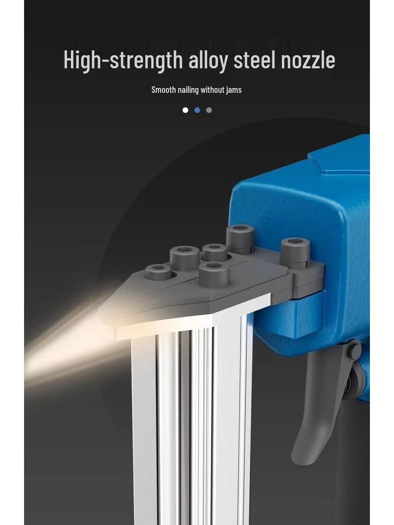 Powerful Pneumatic F30 Brad Nailer - No Jam, Continuous Fire for Woodworking
