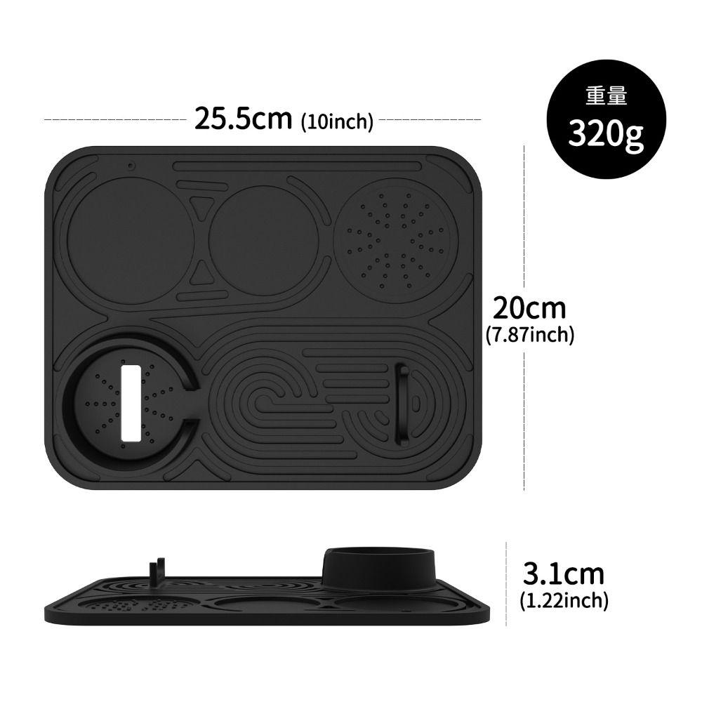 Silikon Kaffeeunterlage Mehrschlitz Espresso Matte Espresso Tampermatte Kaffeemaschinenzubehör