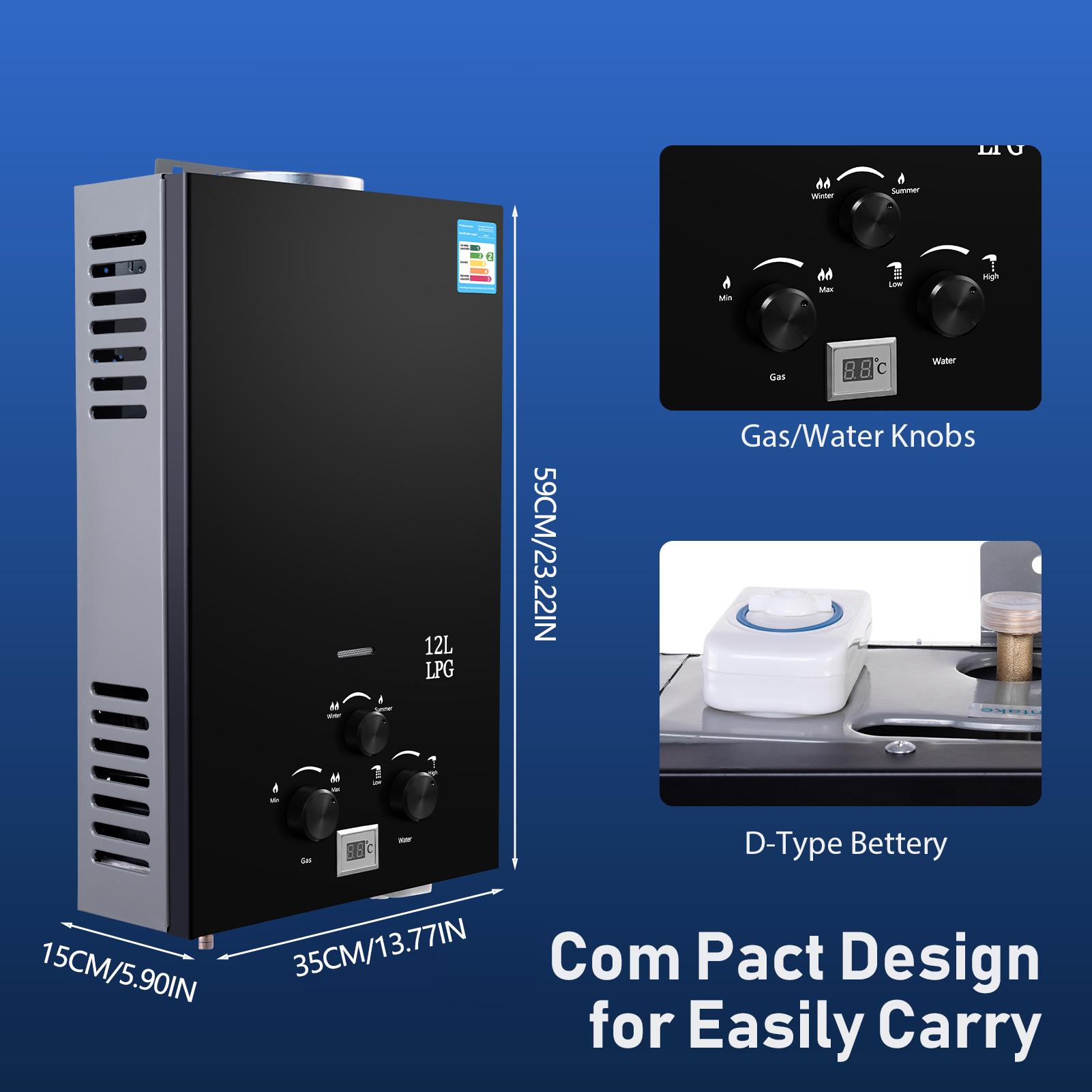 

Светодиодный дисплей Пропановый душевой водонагреватель Наружный водонагреватель Водонагреватель на сжиженном пропане Наружный душевой нагреватель для дома чёрный