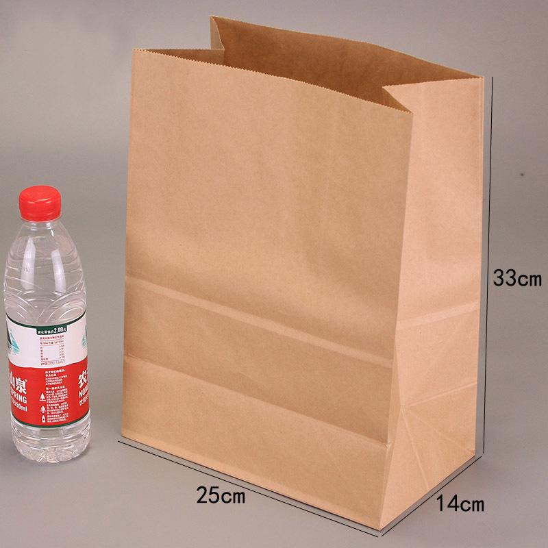 

Крафтовый бумажный пакет для еды с квадратным дном - Маслостойкий и пригодный для печати для еды на вынос или хлеба