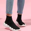 Elastic Socks Shoes Slip-on Casual Sneakers Women Walking Shoes Men High-top Leisure Shoes Knitted Platform Footwear Breathable