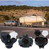 Towing Adaptor Twin Socket - 13 to 7 pin Caravan Towing Adapter 2 In 1 Waterproof Caravan Converter Trailer Plug Socket for Caravan Truck and More