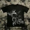Klassisk Y2K Gotisk Stil T-shirt Tryck Överdimensionerad T-shirt High Street Skjortor Gotisk Rund Hals Bomulls Toppar Nya Herr Dam
