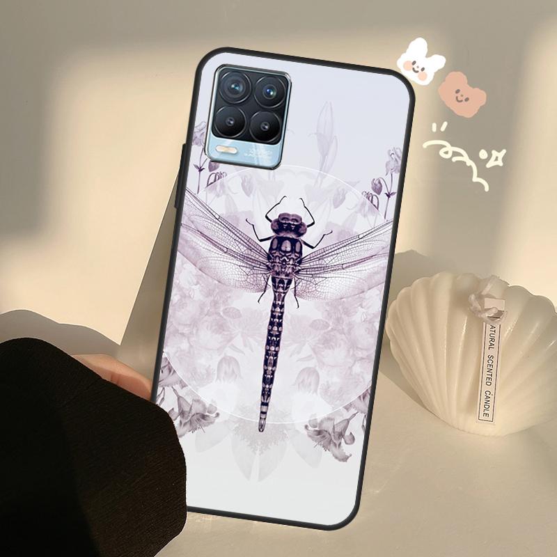 Luxury Dragonfly Case For Realme C75 C63 C61 C55 C51 C53 C25 C65 C67 C71 11 12 13 14 15 Pro Plus GT6 GT7 Pro