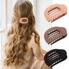 Presilha de Cabelo Oval da Moda para Mulheres Novo Design Leopardo Fosco Curvado Plano Modelador Barretes Acessórios de Cabelo