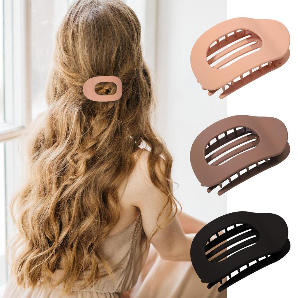 Presilha de Cabelo Oval da Moda para Mulheres Novo Design Leopardo Fosco Curvado Plano Modelador Barretes Acessórios de Cabelo