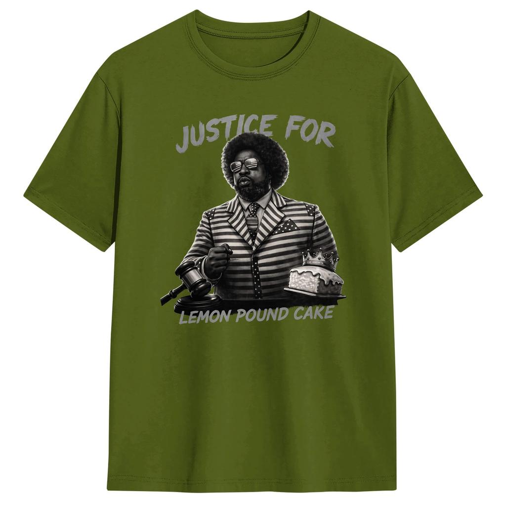 AfroUnisex Lemon Pound Cake Cotton TShirt For Male Beach Streetwear TShirts Leisure Tee Shirt Oversized Design Tops