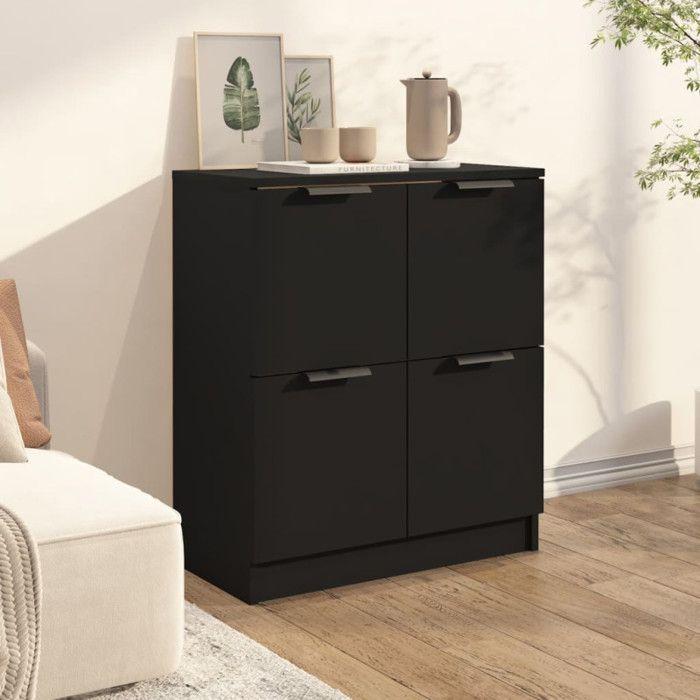 VidaXL Black Buffet 60x30x70 Cm Engineered Wood 811098