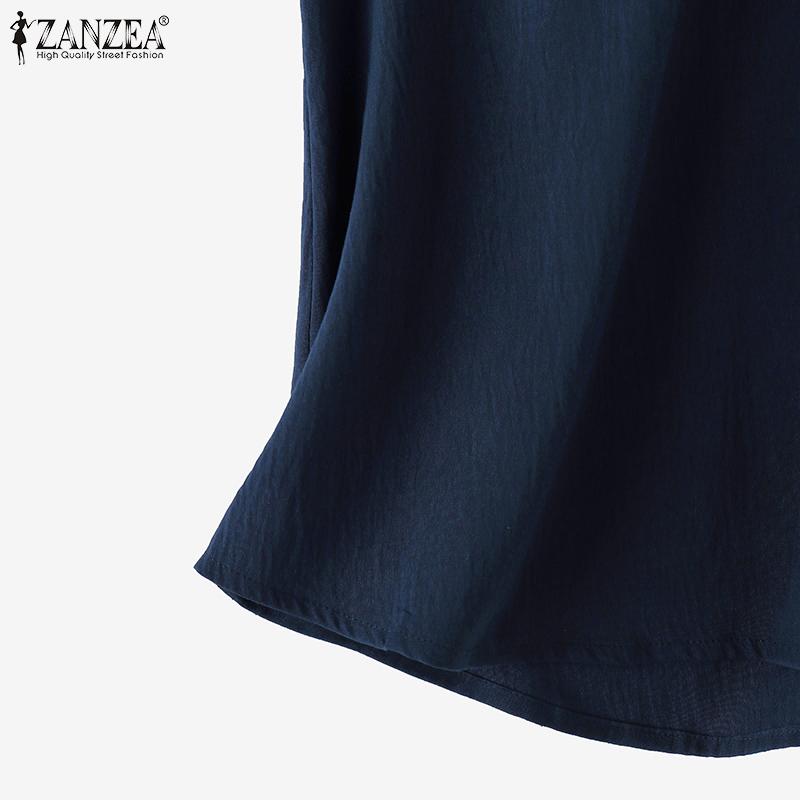 ZANZEA Women Casual O-neck Off Shoulder Sleeveless Tank Tops