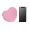 Pink Heart Shaped Double Layer Makeup Jewelry Storage Box Desktop Organizer with Mirror for Students Dormitory Accessories