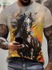 Squirrel Dog Bee Pattern T-Shirt Fun Animal 3D Printed Short Sleeve Tees Fashion Street O-Neck T Shirts Oversized Men's Clothing