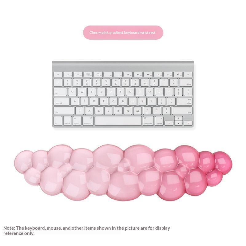 Cloud Shaped Silicone Keyboard Wrist Rest Cartoon Style Mouse Wrist Pad for Girls Teen Home Office Desk