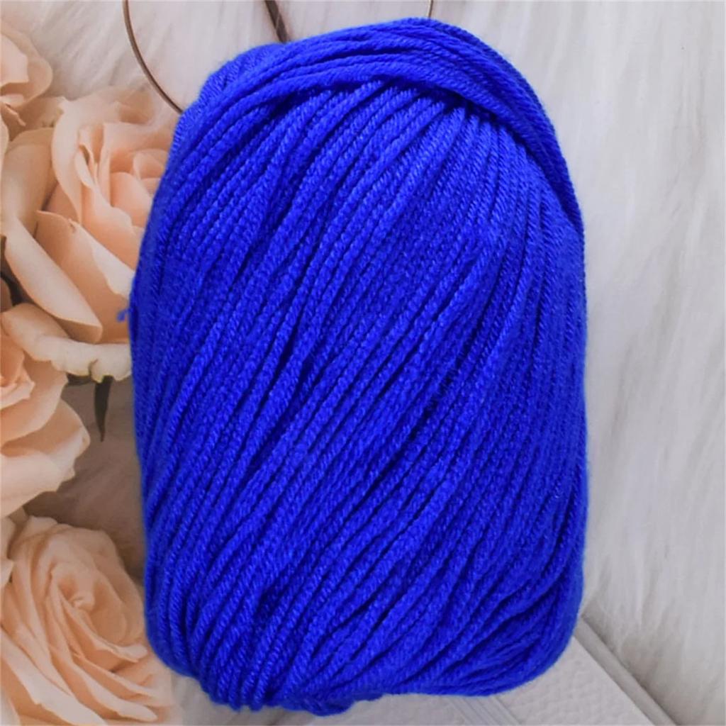 50g Silk Protein Villus Yarn Soft Worsted Hand Knitting Thread 60%Silk Protein 30%Wool 10%Cashmere Skin Friendly Yarn 110m/120yd