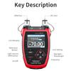 Optical Power Meter with Red Light, 10 Wavelengths, FC SC Connector, Fiber Optic Tester with LCD Screen Fiber Attenuation Detection Cable Fault Finder