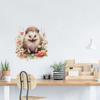 C100#Cartoon Hedgehog Wall Stickers Children's Room Background Home Decoration Mural Living Room Wallpaper Funny Decals