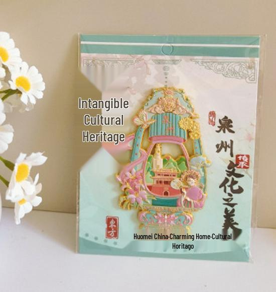 

Магніти на холодильник із зображенням китайських міст - Культурний сувенір, Металеві вироби ручної роботи