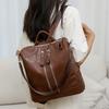 Retro Women's Backpack Large Capacity Commuter Backpack Multi-functional Foreign Portable Shoulder Bag