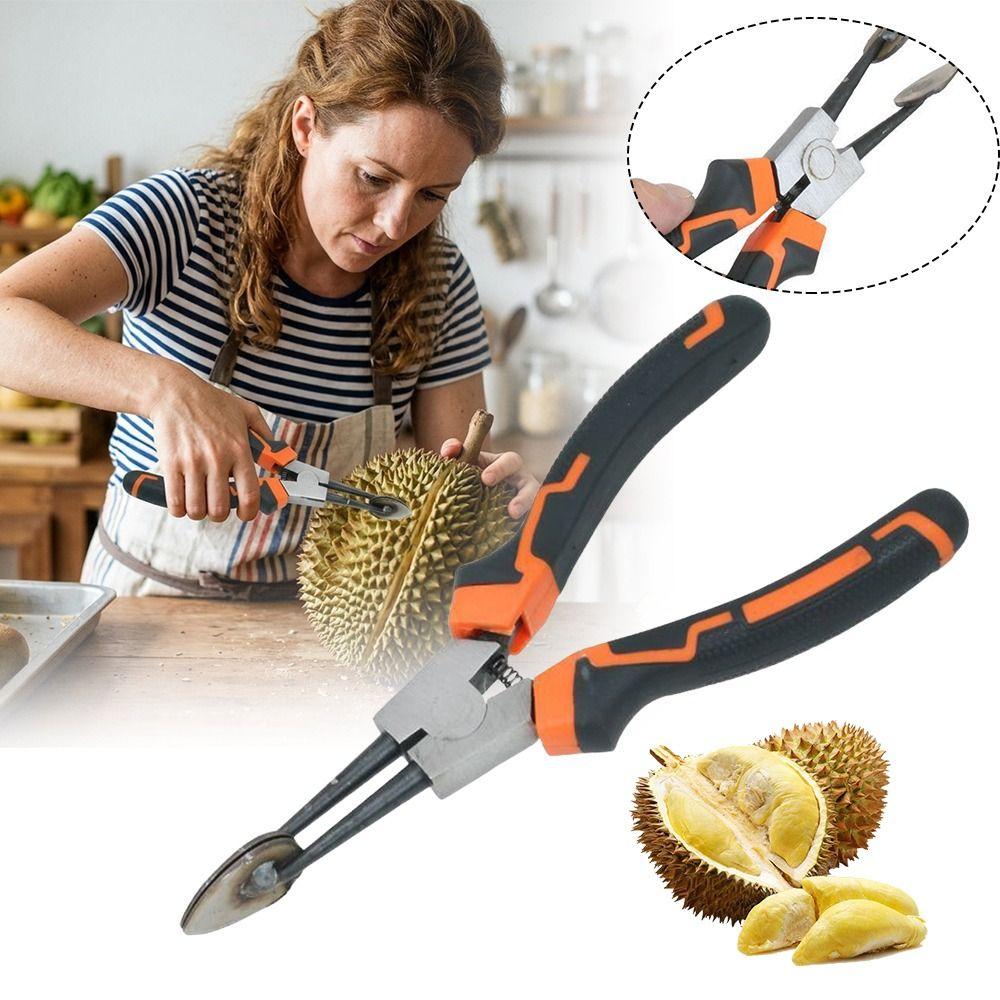 Labor Saving Durian Opening Tool Metal Durian Pliers Portable Durian Opener Pliers Kitchen Use