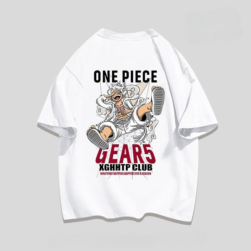 

One Piece Anime Couple TShirt 100 Cotton Japanese Trendy Summer Short Sleeve M