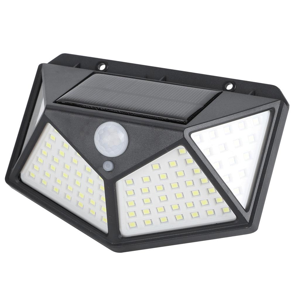 100LED Solar Motion Sensor Light Waterproof Wall Light Street Lamp for Outdoor Garden Yard