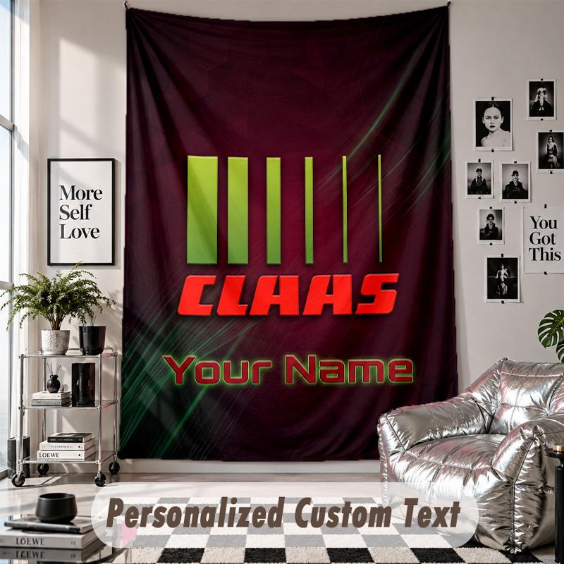 Wandbehang mit individuellem Namen & Text, CLAAS Dekorationstuch für Schlafzimmer