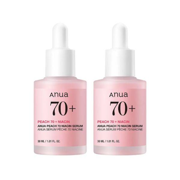 Anua Peach 70 Niacinamide Serum Set 30ml ×2