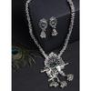 Latest Stylish Design Fancy Traditional Oxidised Silver Necklace Jewellery Set for Women