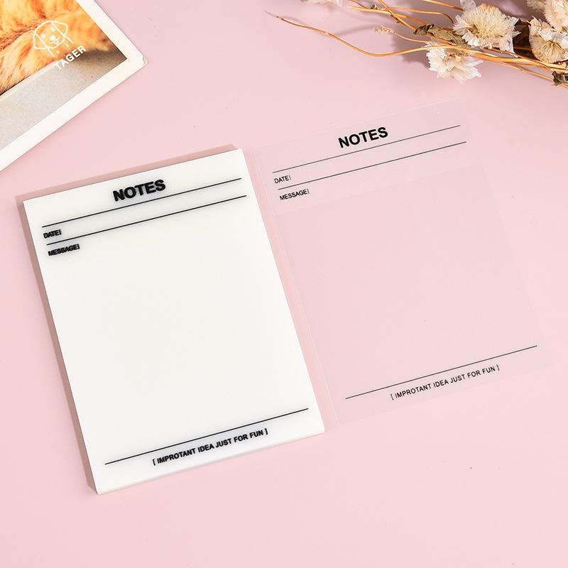 50Sheets Blank Grid Transparent Sticky Note Pads Waterproof Self-Adhesive Memo Notepad School Office Supplies Stationery planner