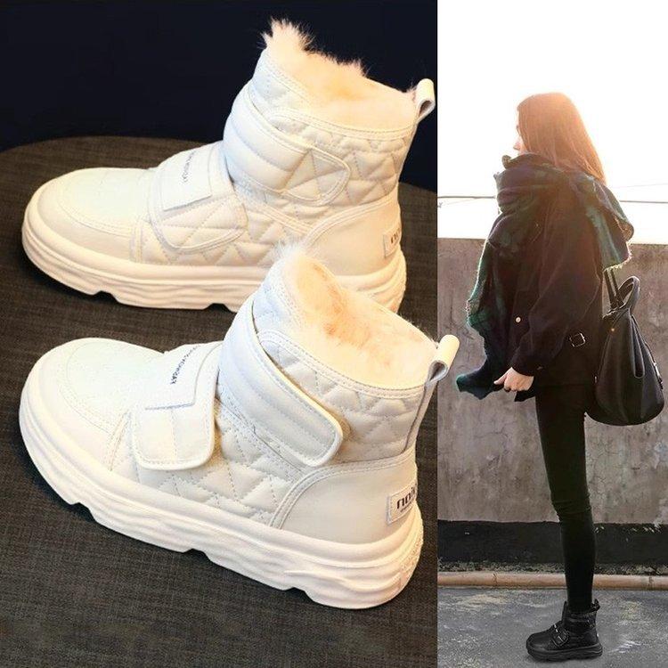 Internet Celebrity Snow Boots Women's Shoes 2025 New Winter Velvet Women's Boots Waterproof and Non-slip Thickened Warm Northeast Cotton Shoes