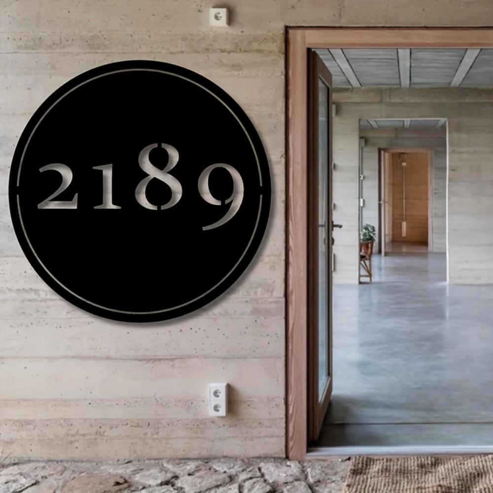 Custom '2189' Metal House Sign - Iron Doorplate for 14+, Alphabet & Number Wall Decor, Battery-Free.