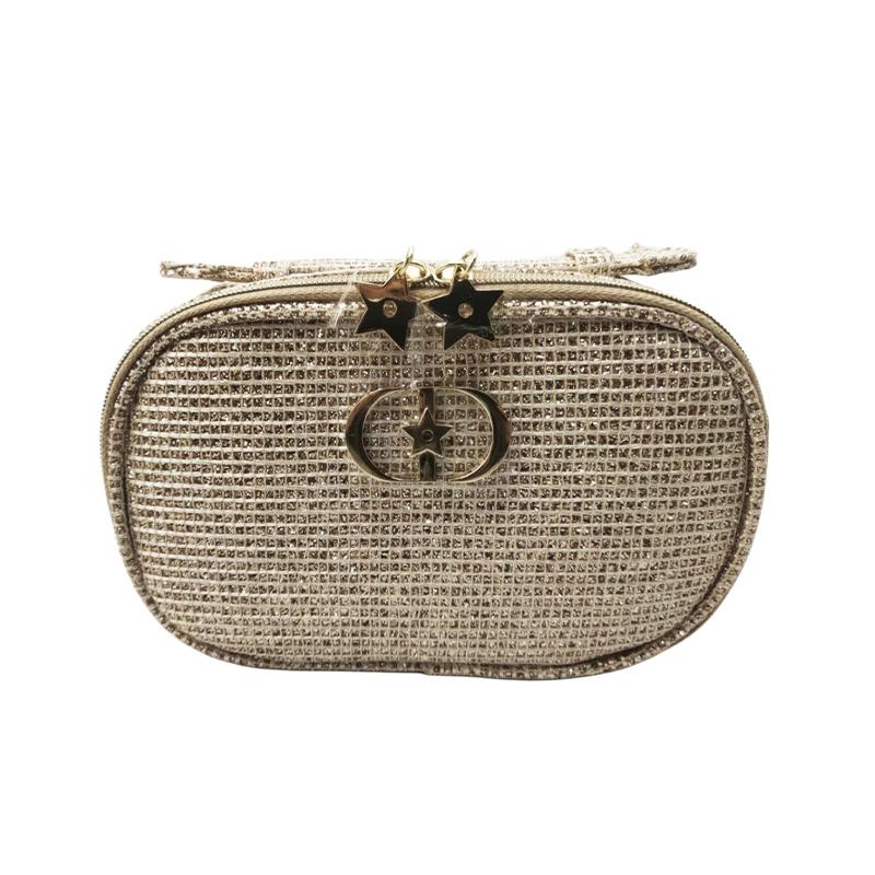DIOR 2025 Christmas Collection Elegant Cosmetic Bag Storage золотой