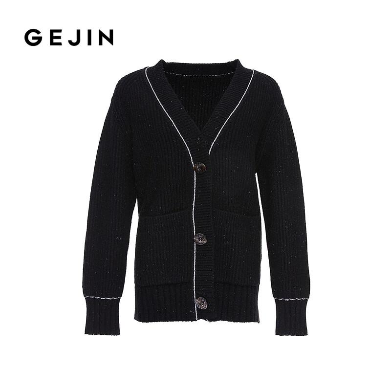 Gejin Women s Long Sleeve V-Neck Knit Sweater M